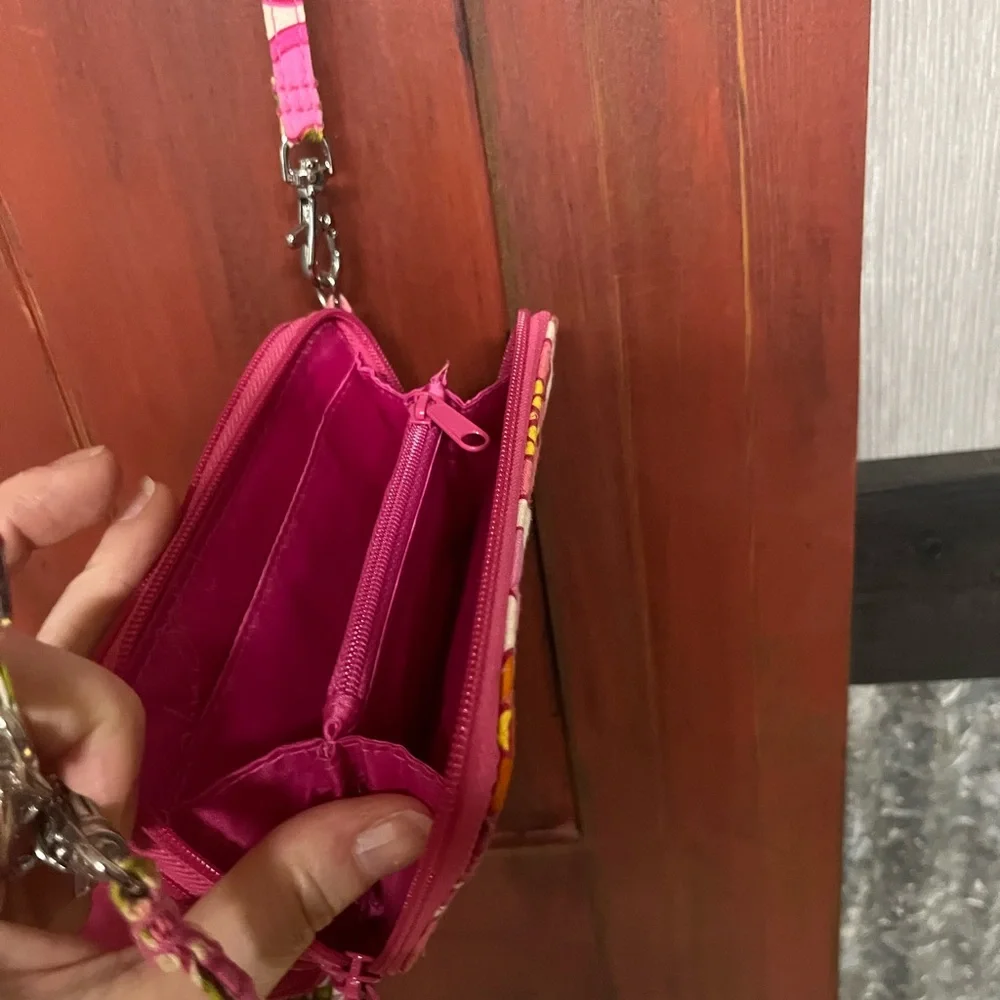 Vera Bradley Pink and Orange Floral Crossbody Bag - Picture 3 of 3